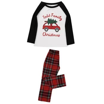 Natal Da Família Pijamas 2 Conjunto De Peças De Outono Inverno Xadrez Crianças Adultos Noite Em Casa Usam Ternos Pijamas Para Mulheres 2020 Queda De Roupas