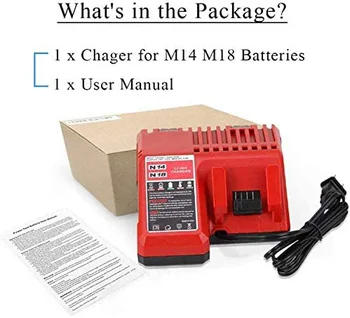 Ue/EUA/AU/RU Plug 18V Ferramenta de Energia Bateria de Lítio Carregador de Substituição Para Milwaukee Carregador M18