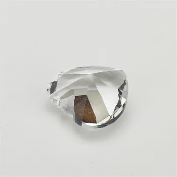 Tamanho 3x3-12x12mm Branco Coração de Forma Solta de Vidro, Grânulos de pedra Gemas Sintéticas