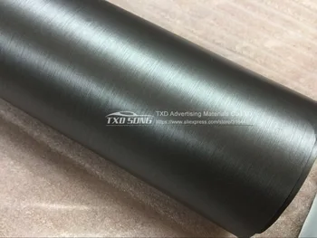 Premium Fosco Cromado Alumínio Escovado Cinza Escovado em Vinil envolver a Película da Bolha Livre Para o Estilo Carro Tamanho:10/20/30/40/50/60x152CM