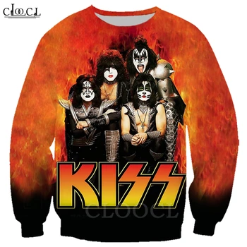 Rock Kiss Banda T-Shirts de Impressão 3D do Metal Pesado Casaco de Homens, Mulheres Hoodies Hip Hop Zíper do Casaco Engraçado Shorts Calças de Jogging Terno