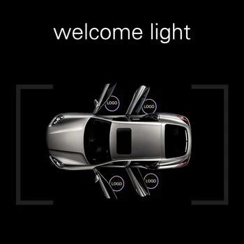 1PC Universal de Porta sem Fio de boas-Vindas Luz Logo no Perfuração do Laser LED Fantasma de Luz do Projetor para a Ford, BMW, Mercedes, Audi, Toyota