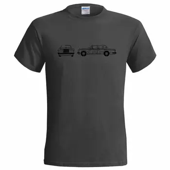 Homens T-Shirt Algodão de Impressão de Camisas de ROLLS ROYCE SILVER SHADOW 1981 MENS T-SHIRT de AUTOMÓVEIS CLÁSSICOS de LUXO, Camiseta