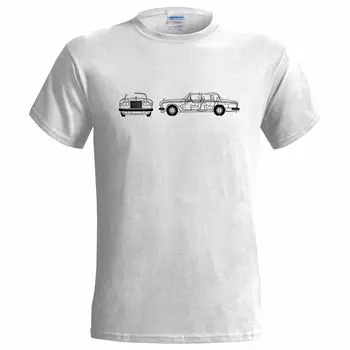 Homens T-Shirt Algodão de Impressão de Camisas de ROLLS ROYCE SILVER SHADOW 1981 MENS T-SHIRT de AUTOMÓVEIS CLÁSSICOS de LUXO, Camiseta