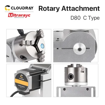 Ultrarayc Rotary Anexo Dia.80mm Rotary Dispositivo de Fixação da Garra de Três Chuck Rotary Mesa de trabalho para Marcação a Laser de Peças de Máquina