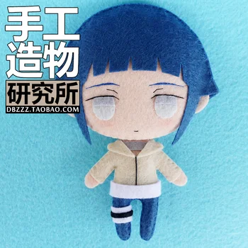 Japão Anime Naruto Shippuden Trajes Hyuga Hinata DIY Brinquedo Artesanal de Suspensão de Pelúcia Pendurado Chaveiro de Boneca de Material de Cosplay Prop