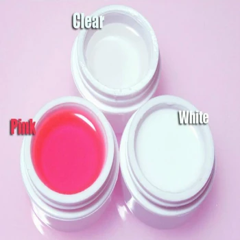 1 KG de Alta Qualidade da Arte do Prego Clara cor-de-Rosa a Cor Branca Para Escolher UV Builder Gel polonês Conjunto de ferramentas de Unhas de suprimentos