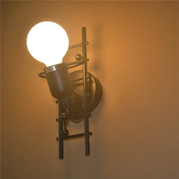 Moderna LED Lâmpada de Parede de Escalada Vilão Candeeiro de Montado de Ferro de Cabeceira, candeeiros de Parede Nórdicos, Sala de estar Decoração de Casa de Luminárias