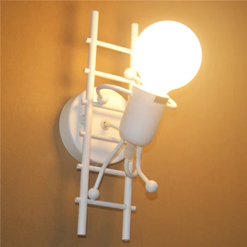 Moderna LED Lâmpada de Parede de Escalada Vilão Candeeiro de Montado de Ferro de Cabeceira, candeeiros de Parede Nórdicos, Sala de estar Decoração de Casa de Luminárias