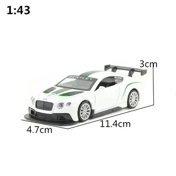 COOLAUTO/1:43 Escala/Fundido Modelo de brincar/Bentley GT3 Blancpain Carro de Corrida/Coleção Educacional/Puxar/Dom Para a Criança/Caixa de Exibição