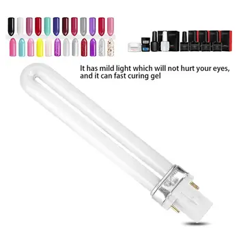 4Pcs/Set 9W Unhas de Gel UV LED Prego Lâmpada do Tubo da lâmpada de Substituição para Unha Secador de Unhas de Gel de Cura Manicure Ferramenta