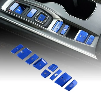 9pcs/Set Carro da Shift de Engrenagem da Caixa de Botão do Painel de Cobertura de Guarnições para Honda Accord 2018-2020