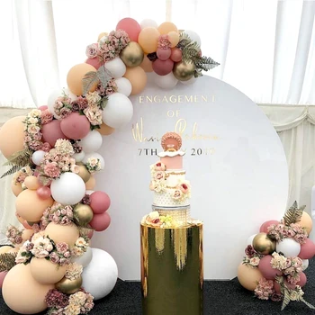 Morandi Cor De Balão Cadeia Festa De Aniversário, Decoração De Casamento Fontes De Macaron Balão De Combinação
