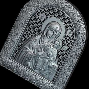 Ícone da Mãe de Deus, imortal COR modelo 3D de alívio figura o formato STL Religião modelo 3d alívio para cnc em formato de arquivo STL