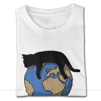 Treino Gatos governar o Mundo, O T-Shirts Mens XXXL de Manga Curta Pesado de Algodão Gola em T-Shirts