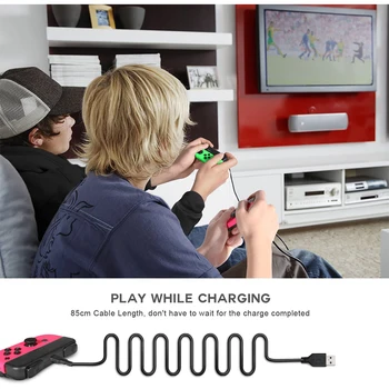Dobe Mini Carregamento Dock Carregador para Nintendo Interruptor de Alegria-Con com Baixo Bateria Lembrete e LED Indicador de Carregador - Preto, 2 Packs