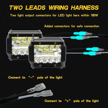 1PCS Chicote de fios de Fiação do Interruptor do Relé de Kit para Ligar 2 LED de Trabalho de Condução Barra de Luz de Luz Automático de Retransmissão de Chicote de Carro Auto Chicote de fios de Fiação