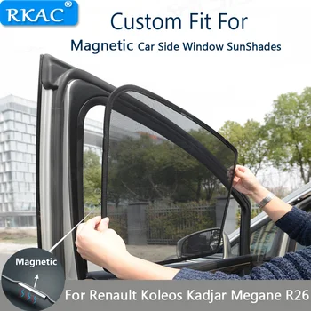 Personalizado Magnético Proteção UV Carro Cortina de Malha a Viseira de Sol do carro do lado da janela de sombra para as crianças Para a Renault Koleos Kadjar Megane R26