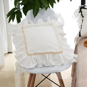 Moda de Babado Renda capa de almofada de decoração de casa de almofadas de natal fronha de almofada de Sofá de flores almofada de acessórios para carros