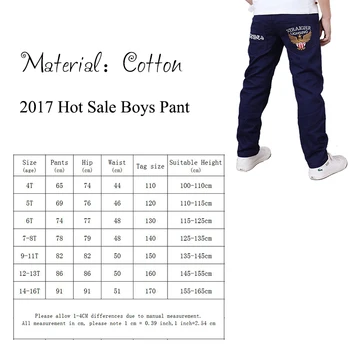 2019 Letras de calças de Brim de Crianças por Um menino de Calças Casuais Cintura Elástica Lápis Calças para 4-16T Crianças Calças Jeans Roupas de Vestuário