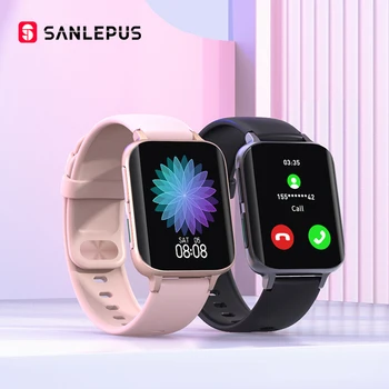 SANLEPUS 2020 NOVO Bluetooth Chamadas de Smart Watch Homens Mulheres Impermeável Smartwatch Leitor de MP3 Para OPPO Android Apple Xiaomi Huawei