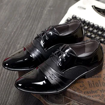YEINSHAARS Homens Formal Sapatos de Homens Oxford de Couro Sapatos de Negócios de Moda Homens Sapatos de Pontas de Casamento Sapatos de Tamanho Grande 38-48