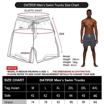 Datifer Homem Quente Surf Board Shorts Seca Rápido, Shorts Execução Esportes Fundos De Nadar De Bermuda Calça