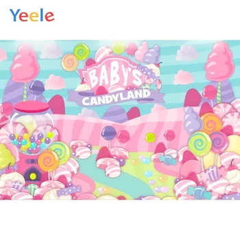 Yeele Pirulito Doce Colorido Sonhadora Candyland Bebê Fotografia, planos de Fundo Personalizados Fotográfica panos de Fundo para a Foto Studio