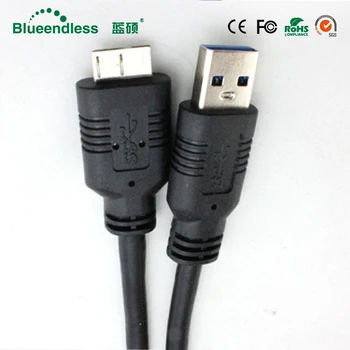 50cm USB 3.0 a para Micro B cabo usb 3.0 cabo de extensão de linha de dados para dispositivos sem Fio MP3 e MP4 player e câmera