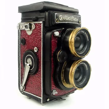 Antique clássico modelo de câmera vintage retro forjado handmade artesanato em metal para casa/pub/café decoração ou presente de aniversário