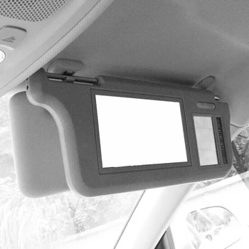 7 Polegadas pala de sol do Carro Espelho retrovisor Interior Sn Monitor de Lcd, DVD/VCD/GPS/TV Player, Câmera Traseira (Esquerda+Direita)Pala de Sol