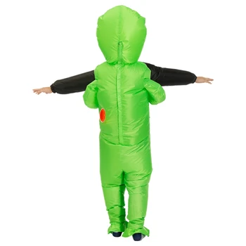 ET-Alien Inflável roupa de Monstro Assustador para um Alienígena Verde Traje Cosplay Para Adultos Festa de Halloween Palco do Festival