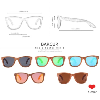 BARCUR de Madeira Natural, Óculos de sol para Homens Óculos de sol Polarizados Madeira oculos de sol feminino frete gratis