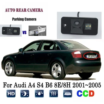 Carro Câmera de visão Traseira Para Audi A4 S4 B6 8E/8H 2001~2005 Vista Traseira da Câmera de segurança/licença plat Câmara Originais de Fábrica buraco Câmara