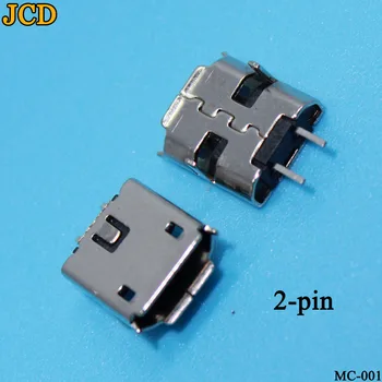 JCD 50pcs Micro USB 2 pinos tipo B Conector Fêmea Para o Telefone Móvel Micro USB Conector de 2 pinos conector de Carregamento