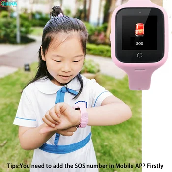 Crianças de Rastreamento GPS Smart Watch Chamada telefónica SOS Impermeável Relógios de Câmara Remota Pulseira Para Crianças Compatível com a Huawei, Samsung