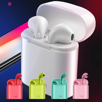Mini i7s Tws Fones de ouvido Bluetooth sem Fio Fones de ouvido Sport mãos livres Fone de ouvido sem fio Headset com Caixa-carregador para Xiaomi iPhone