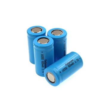 4PCS ICR 18350 de lítio, bateria de 900mAh bateria recarregável de 3,7 V potência cilíndrica lâmpadas de fumar cigarro eletrônico