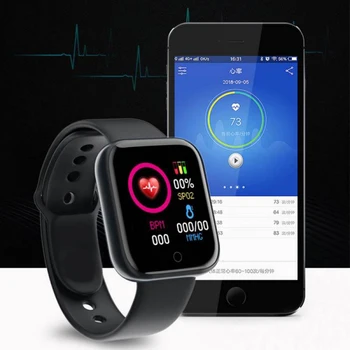 Smart Relógio Monitor de frequência Cardíaca de Fitness Tracker Pulseira para IOS, Android Homens Mulheres da Moda Multi-funcional SmartWatch