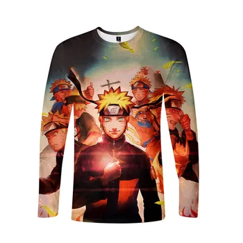 3D Naruto t-shirt dos Homens/Mulheres a Moda Streetwear Hip Hop Harajuku Impressão 3D Naruto Homens t-shirt Roupas Topo