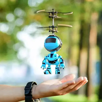 Bateria recarregável de Mão-de Sensoriamento Eletrônicos de Aeronaves Suspensão Mão de Detecção de Obstáculo Robô Voador Crianças Brinquedo de Presente de Plástico Pendurado brinquedo