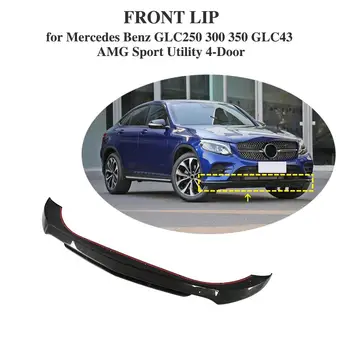 A Fibra de carbono Frente Lip Spoiler Divisores para a Mercedes-Benz GLC Esporte GLC43 AMG GLC250 GLC300-2019