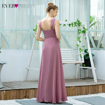 Rosa Empoeirado Vestidos De Dama De Honra Sempre Muito Uma Linha De Florais V-Neck Cintas De Espaguete Ruched Elegante Festa De Casamento Vestidos De Vestidos 2020