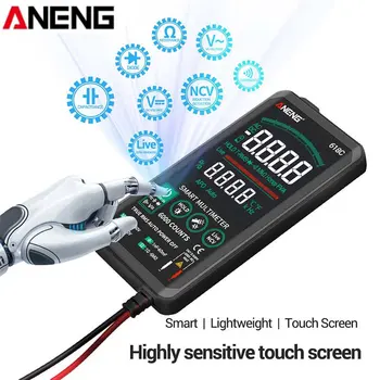 ANENG 618C Multímetro Digital Smart Touch DC Bar Analógico True RMS Auto Testador Profissional Capacitor NCV Testadores Medidor