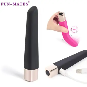 USB Mini Bullet Vibradores Para Mulheres de 16 Velocidades de Vibração Estimulador de Clitóris Batom Masturbador Dedo Vibrador Brinquedos Sexuais Femme