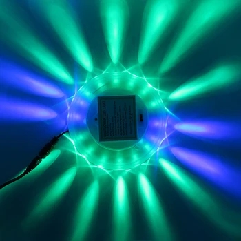8W 7 Cores DJ Bola de Discoteca Luz Ativada pelo Som do Projetor do Laser RGB Estágio de Iluminação Lâmpada do efeito de Música de Natal KTV Festa de Luz