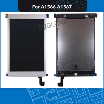 Preto Branco Novo A1567 A1566 LCD do conjunto do Digitador Para o iPad Ar 2 Tela de LCD de Montagem de Exibição da Tela de Toque Substituição