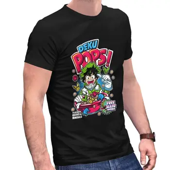 Mens Meu Herói Academia Deku Pops T-Shirt de Mangas Curtas, em Algodão Camisetas Clássica T-shirt Impresso Japão Anime Mangá Tee de Vestuário