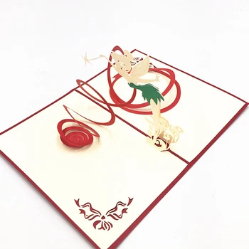10pcs de Corte a Laser Magia de fadas 3D Pop-Up de Cartões de cartões postais Com Envelopes para o dia dos Namorados ou Dia de Festa de Aniversário de Casamento de Suprimentos