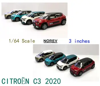 Novo Norev Escala 1/64 Citroen C3 2020 3 polegadas Fundido de Liga de Carro Para Coleta de Presente
